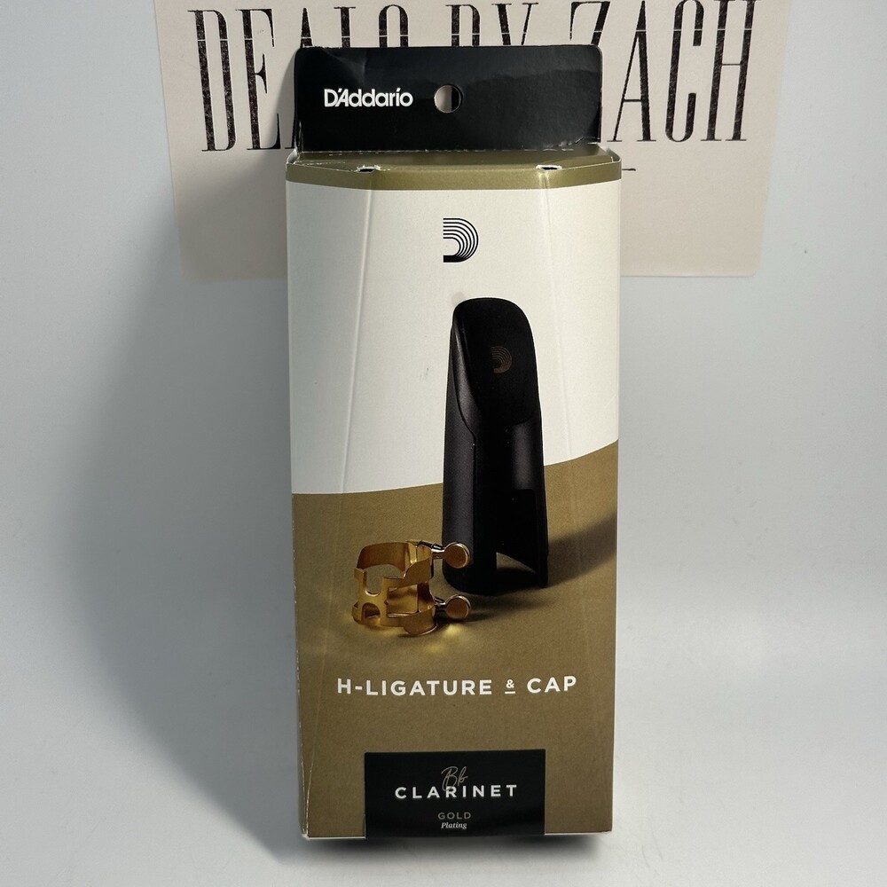D Addario H Ligature Cap Gold Plated For Bb Clarinet Four Point Design Open Box